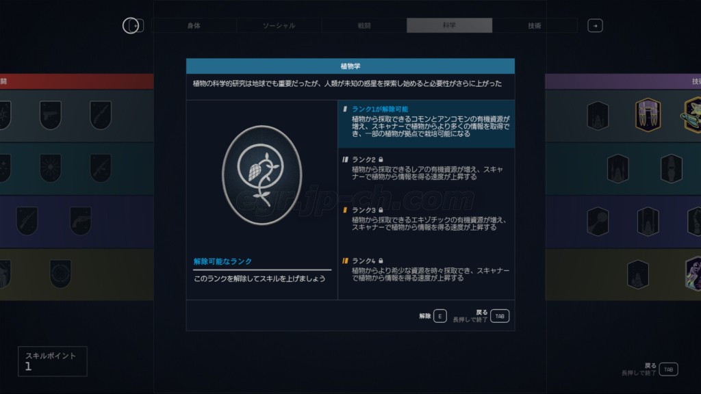 植物学 科学スキル